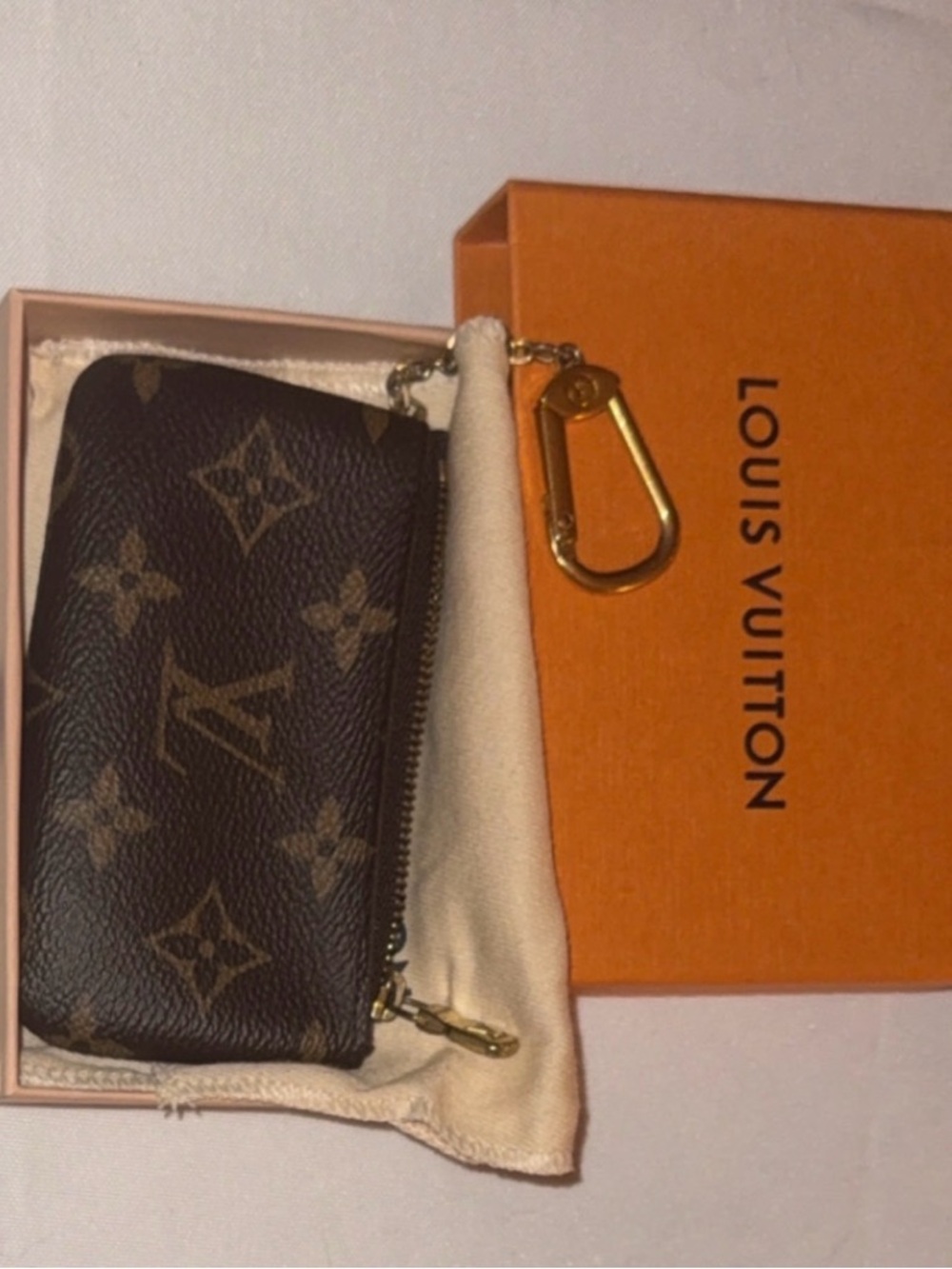 Louis Vuitton Brown Monogram Key Pouch